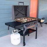 Blackstone 2 Burner Natural Gas/Propane Outdoor Griddle with Hood Black/Silver