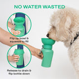 Springer Green Flip Plastic Pet Travel Bottle For Dogs