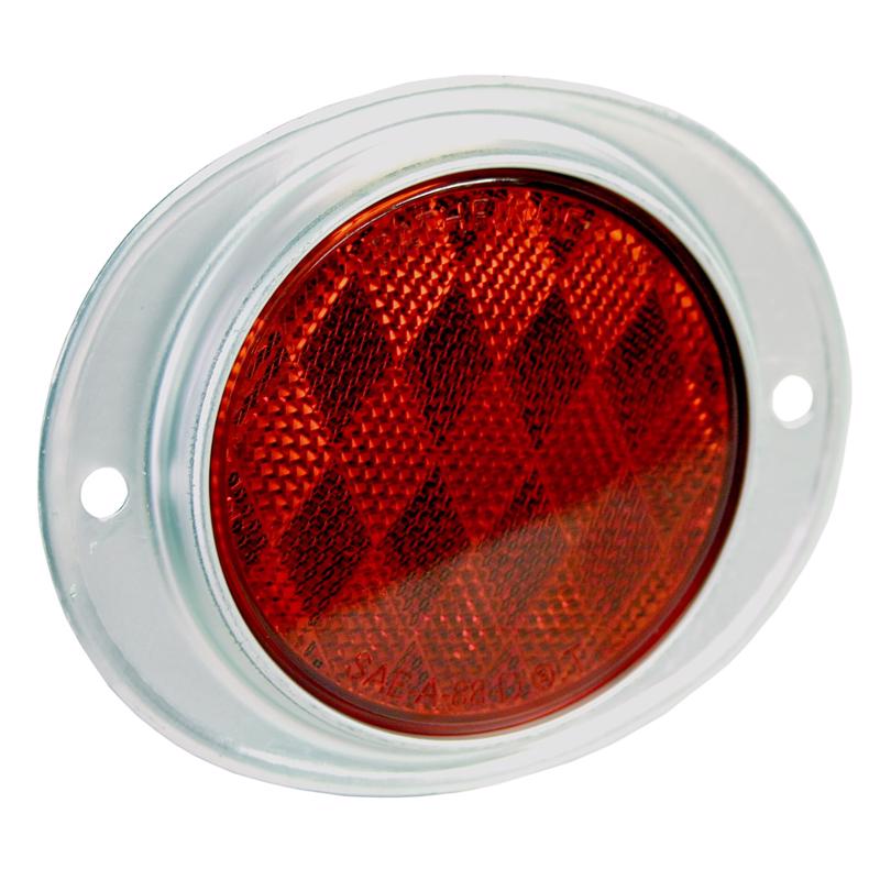 REFLECTOR ALUM ROUND RED