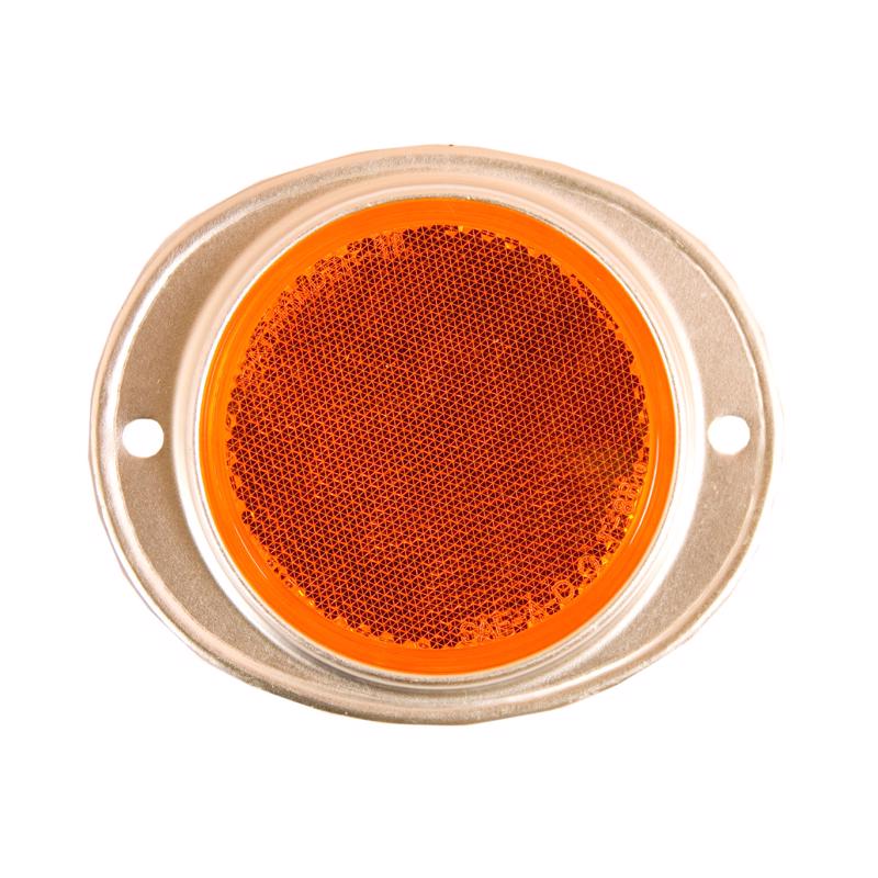 REFLECTOR ALUM RND AMBER
