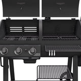 Oklahoma Joe's Canyon 3 Burner Charcoal/Liquid Propane Grill and Smoker Black