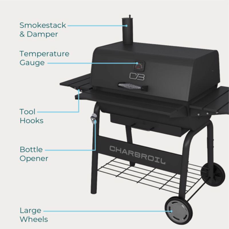 Charbroil 52 in. Charcoal Grill Black