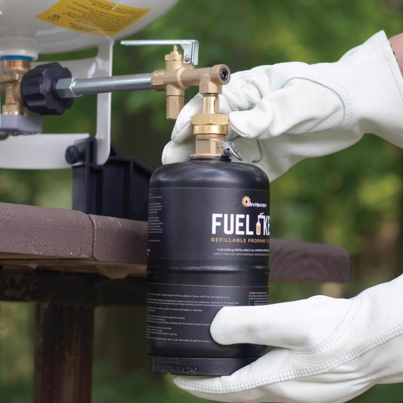 Fuel Keg Brass/Steel Refill Propane Cylinder Kit