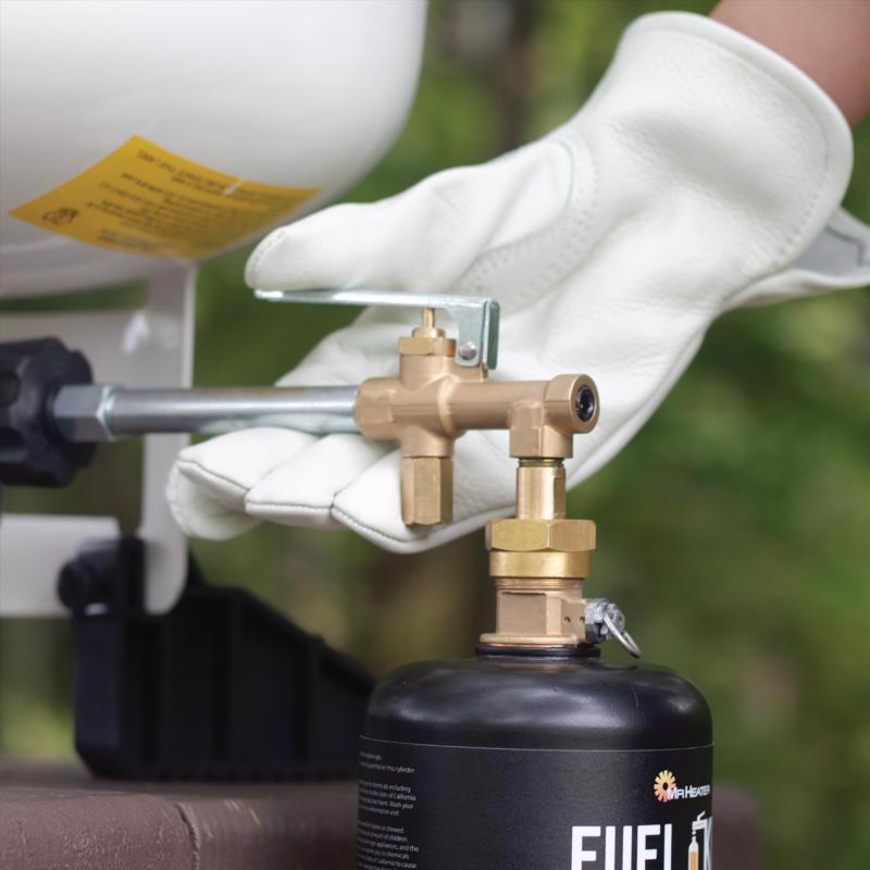 Fuel Keg Brass/Steel Refill Propane Cylinder Kit