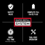 Fuel Keg Brass/Steel Refill Propane Cylinder Kit