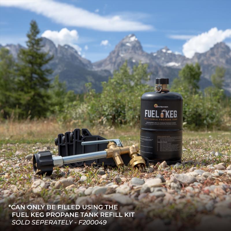 Fuel Keg 1 lb Steel Refill Propane Cylinder Kit