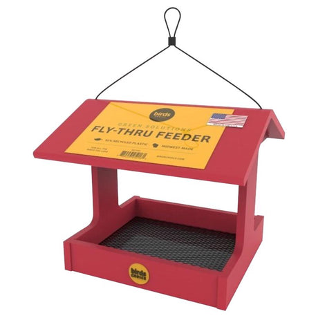 Birds Choice Cardinal Plastic Fly-Thru Hanging Tray Bird Feeder