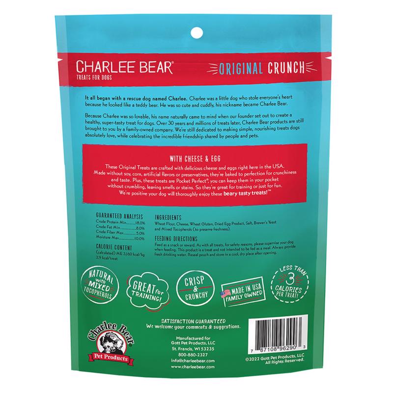 Charlee Bear Original Crunch Cheese and Egg Biscuit For Dogs 16 oz 1 pk