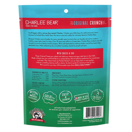 Charlee Bear Original Crunch Cheese and Egg Biscuit For Dogs 16 oz 1 pk