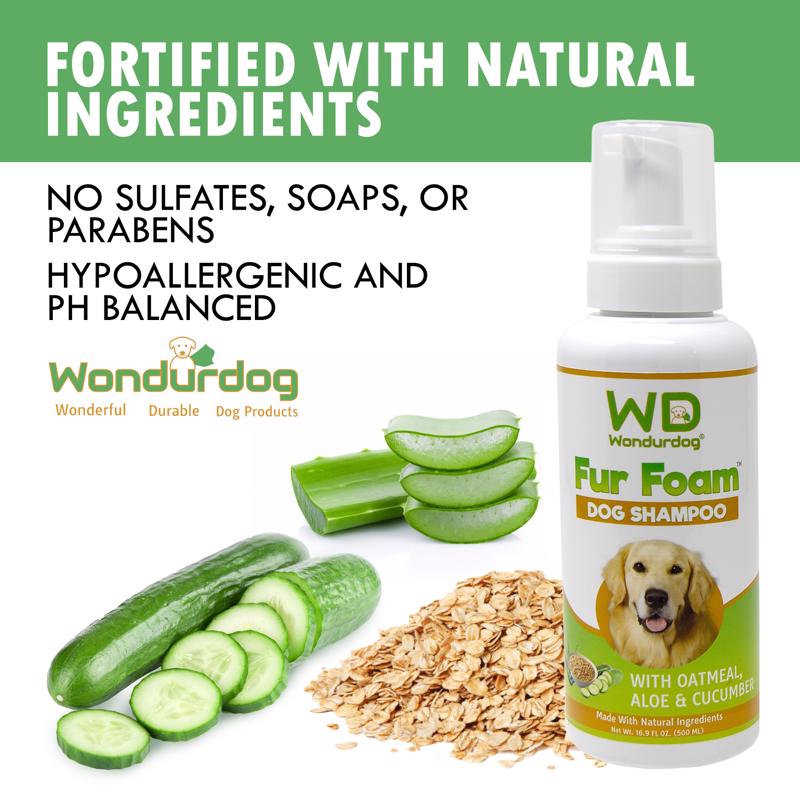 Wondurdog Fur Foam Oatmeal, Coconut, Aloe & Cucumber Dog Shampoo 2 oz 1 pk