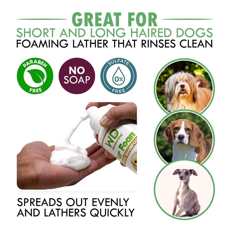 Wondurdog Fur Foam Oatmeal, Coconut, Aloe & Cucumber Dog Shampoo 2 oz 1 pk