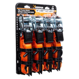 Keeper 1 in. W X 14 ft. L Orange Tie Down w/Ratchet 400 lb 4 pk