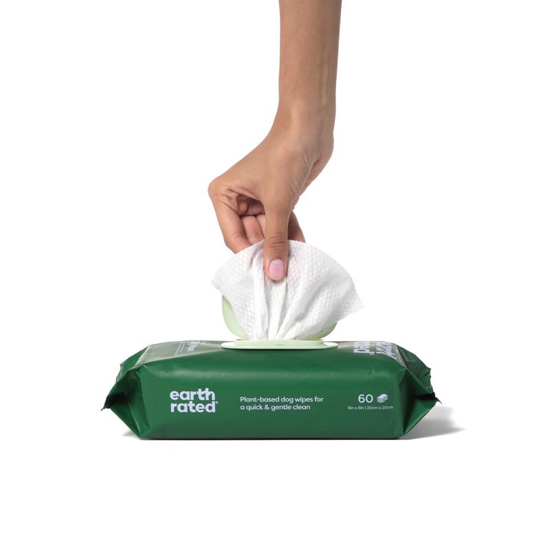 Earth Rated White Lavender Dog Wipes 60 pk