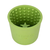 LickiMat Yoggie Pot Green Rubber Slow Feeder For Dogs