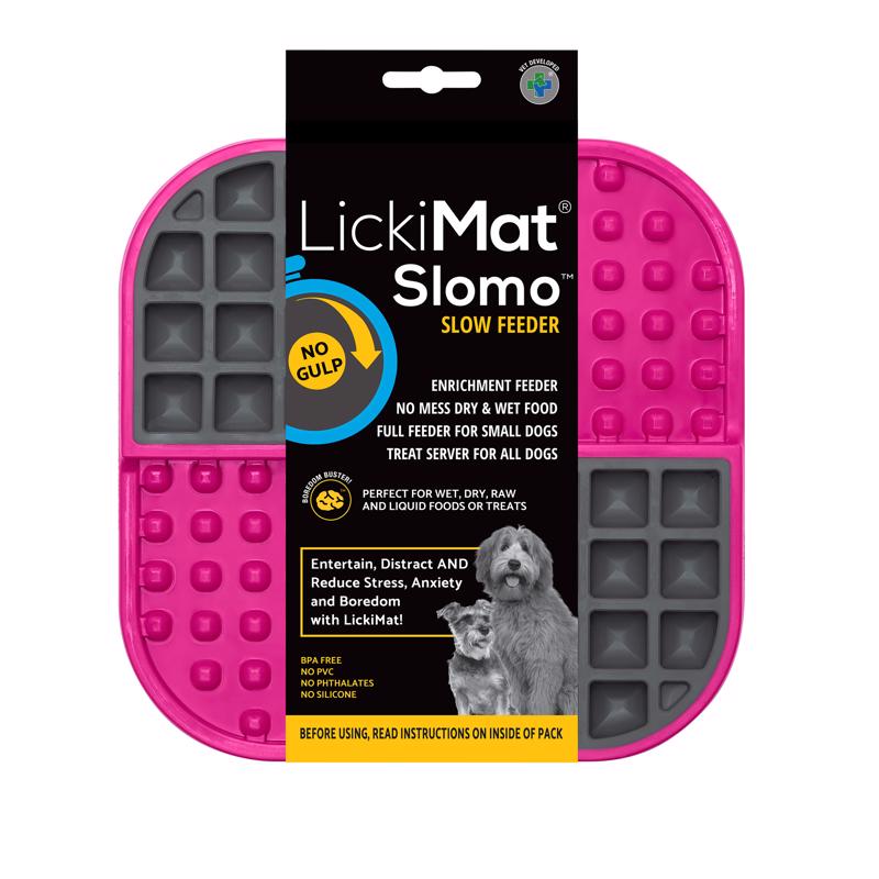 LickiMat Slomo Pink Plastic Slow Feeder For Dogs