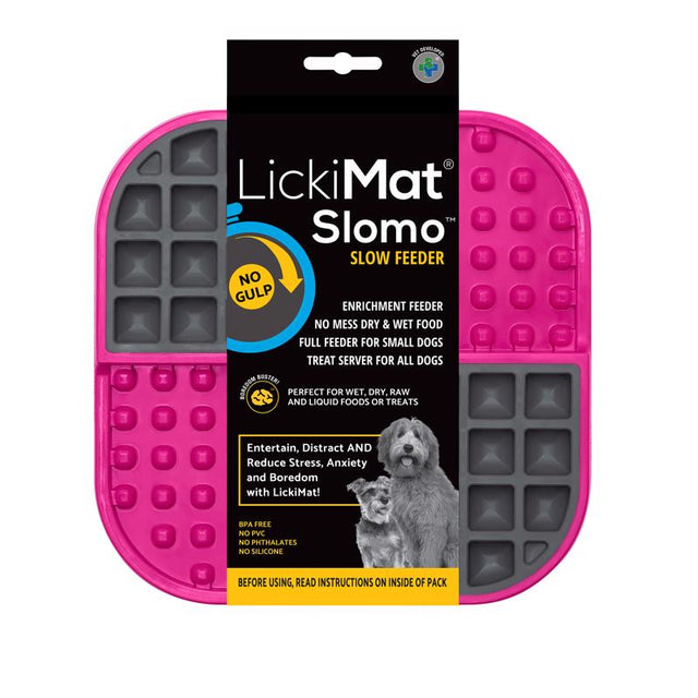 LickiMat Slomo Pink Plastic Slow Feeder For Dogs