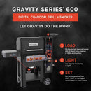 Masterbuilt 24 in. Gravity Series 600 Digital Charcoal/Wood Grill and Smoker Black