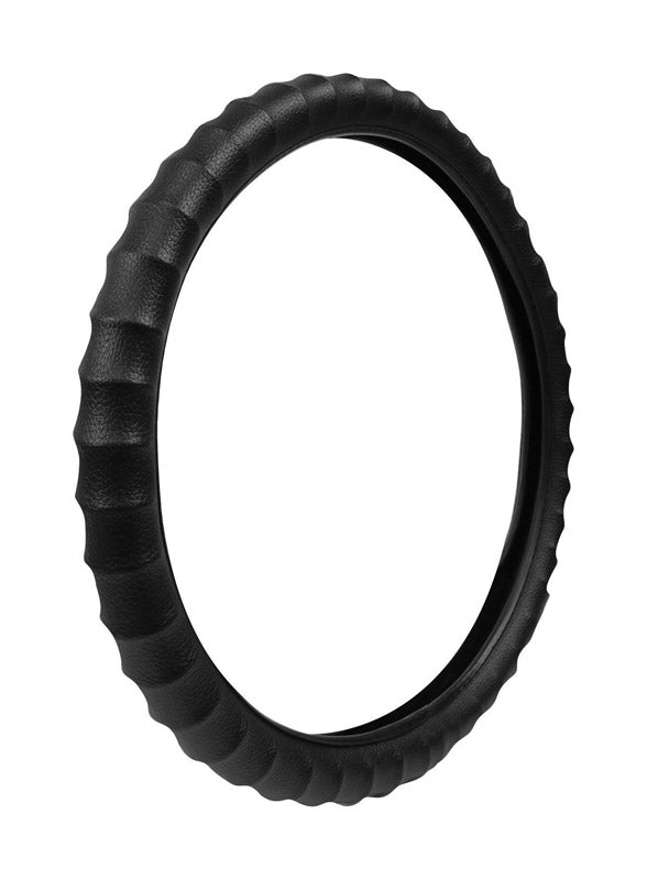 COVER STEERWHL RIBD BLK