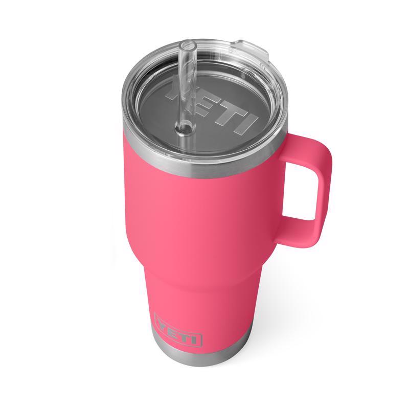 YETI Rambler 35 oz Tropical Pink BPA Free Straw Mug Insulated Straw Tumbler