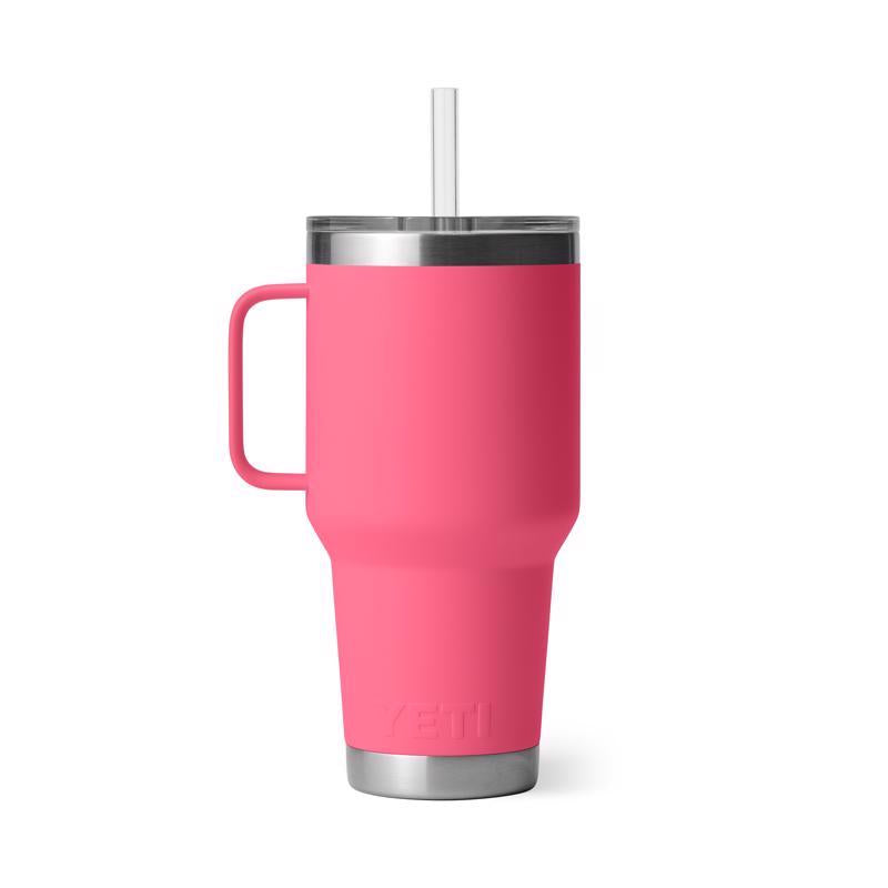 YETI Rambler 35 oz Tropical Pink BPA Free Straw Mug Insulated Straw Tumbler