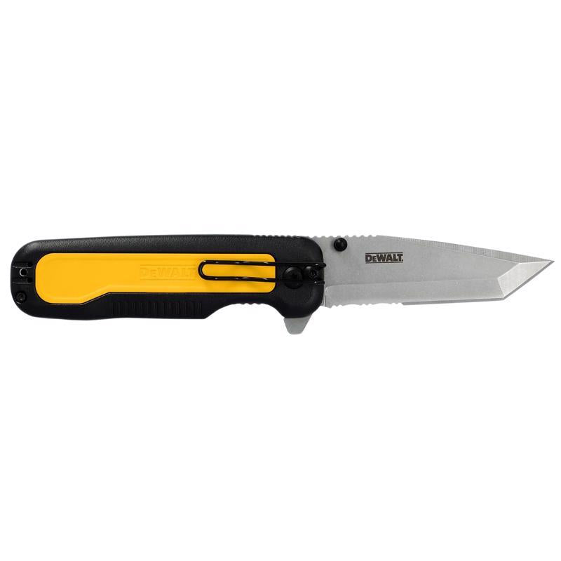 DEWALT Tanto  Black/Yellow 7Cr Stainless Steel 7.8 in. Pocket Knife