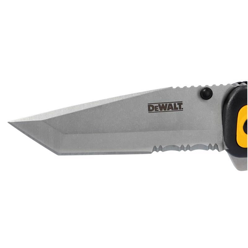 DEWALT Tanto  Black/Yellow 7Cr Stainless Steel 7.8 in. Pocket Knife