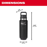 Milwaukee Packout 36 oz Black BPA Free Bottle with Chug Cap