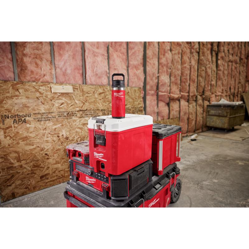 Milwaukee Packout 36 oz Black BPA Free Bottle with Chug Cap