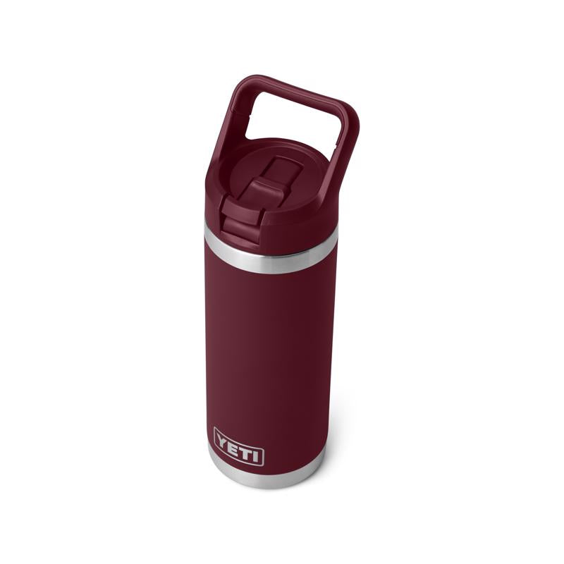 YETI Rambler 18 oz Wild Vine Red BPA Free Bottle with Straw Cap