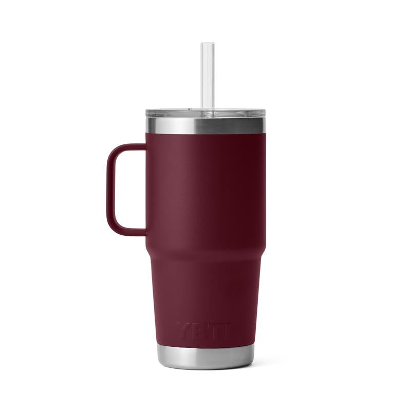 YETI Rambler 25 oz Wild Vine Red BPA Free Insulated Straw Tumbler