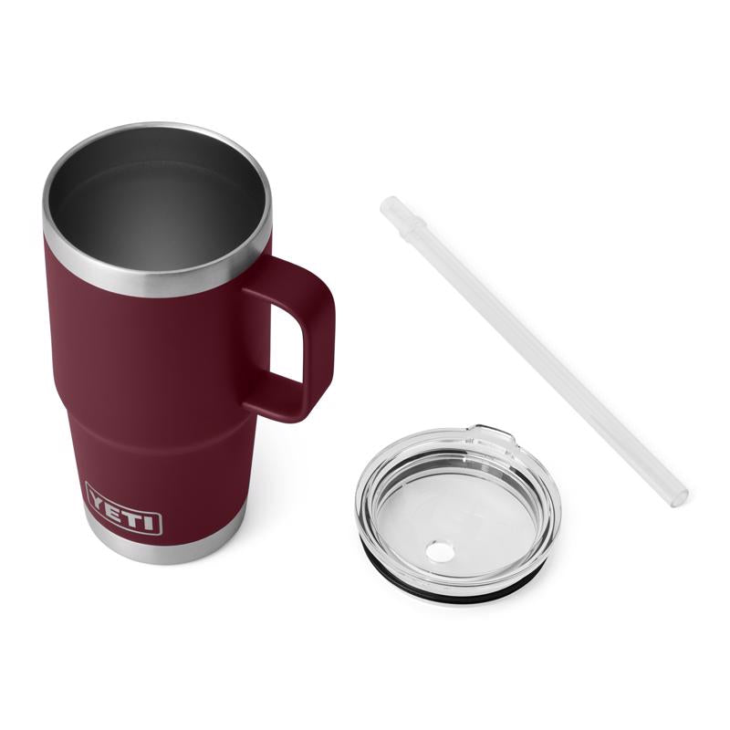 YETI Rambler 25 oz Wild Vine Red BPA Free Insulated Straw Tumbler