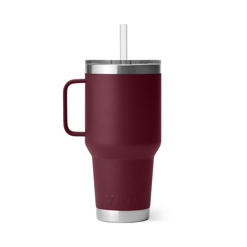 YETI Rambler 35 oz Wild Vine Red BPA Free Insulated Straw Tumbler