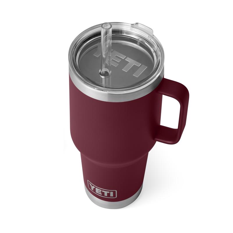 YETI Rambler 35 oz Wild Vine Red BPA Free Insulated Straw Tumbler