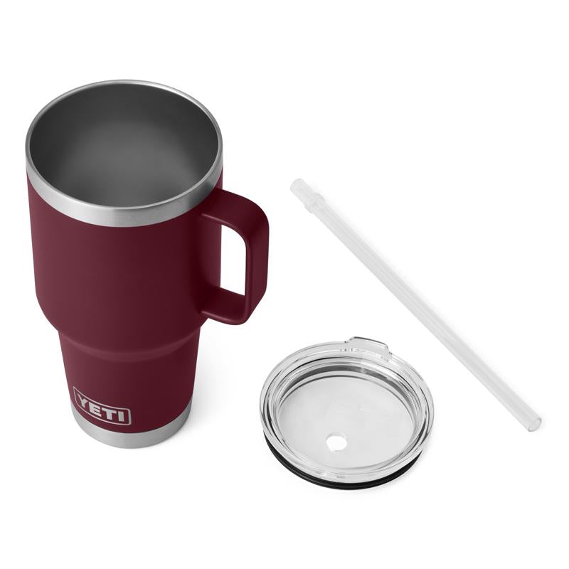 YETI Rambler 35 oz Wild Vine Red BPA Free Insulated Straw Tumbler