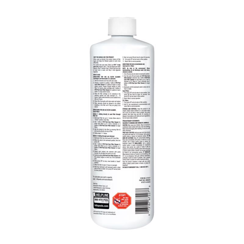 HTH Pool Care Liquid Filter Cleaner 1 qt 6 Pack