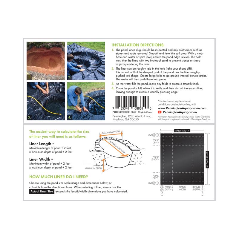 Pennington Aquagarden 12 ft. Pond Liner