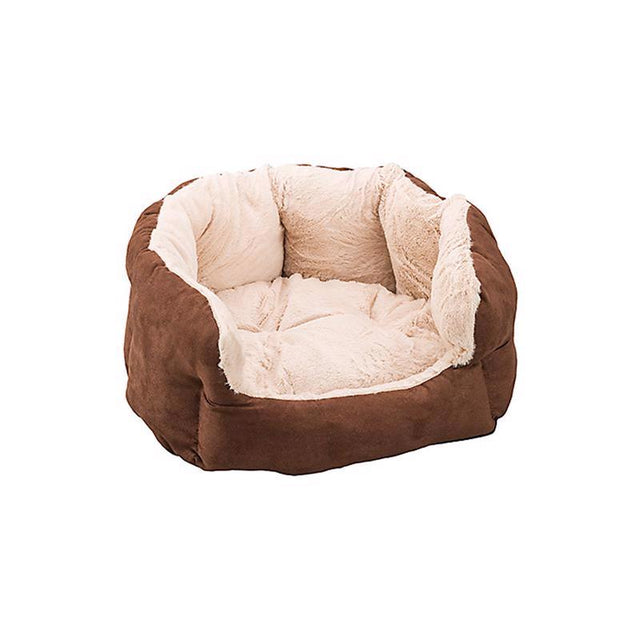 Ethical Products Inc. Sleep Zone Brown Reversible Cushion Pet Bed 18 in. H X 16 in. W X 8 in. L