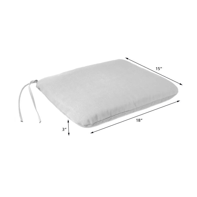 Jordan Manufacturing Teal Polyester Chair Cushion 3 in. H X 15 in. W X 18 in. L