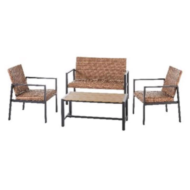 LOVESEAT SET STL BRW 4PC