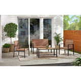 Living Accents Nord Brown Steel Frame Loveseat Set