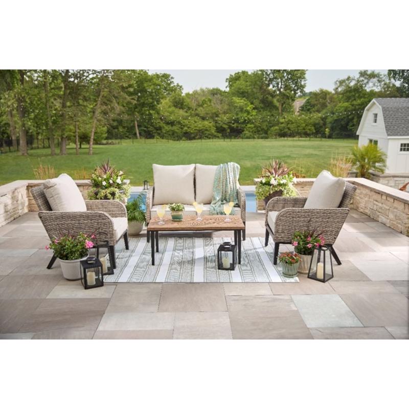 Living Accents Dayton 4 pc Steel Deep Seating Set