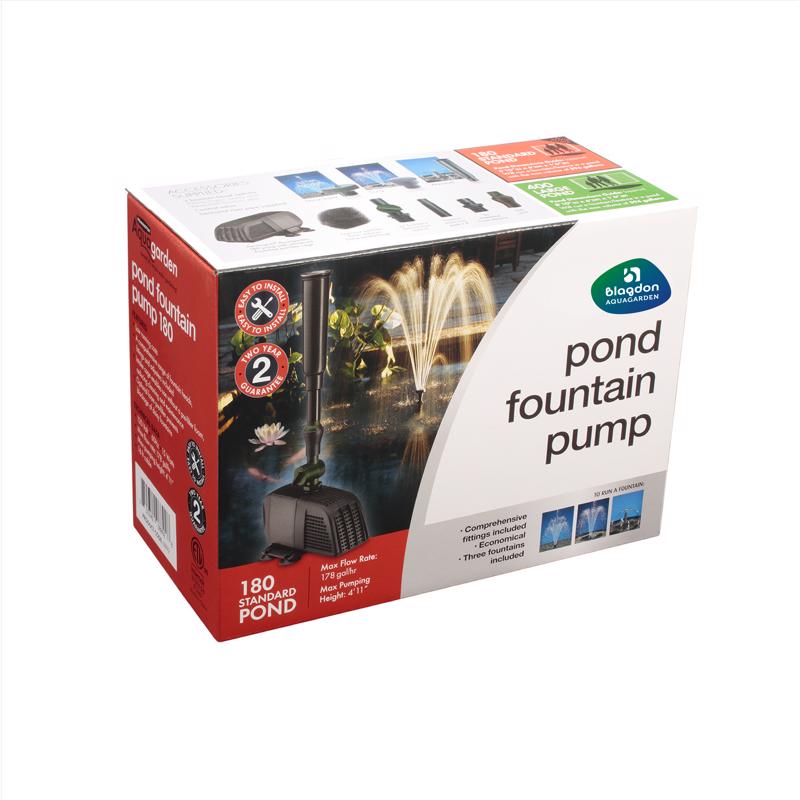 FOUNTAIN PUMP BLK 180GPH