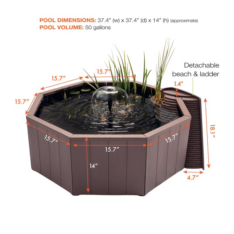 Pennington Aquagarden 50 gal Resin Pond Kit