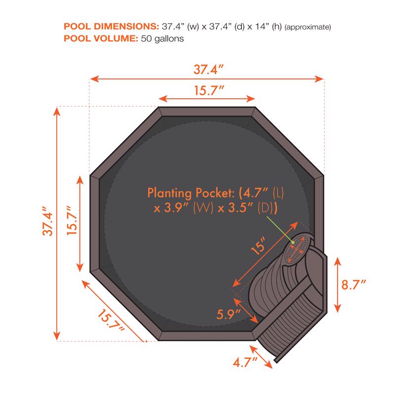 Pennington Aquagarden 50 gal Resin Pond Kit