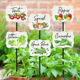Exhart Assorted Metal 8 in. H Vegetable Pot Stake