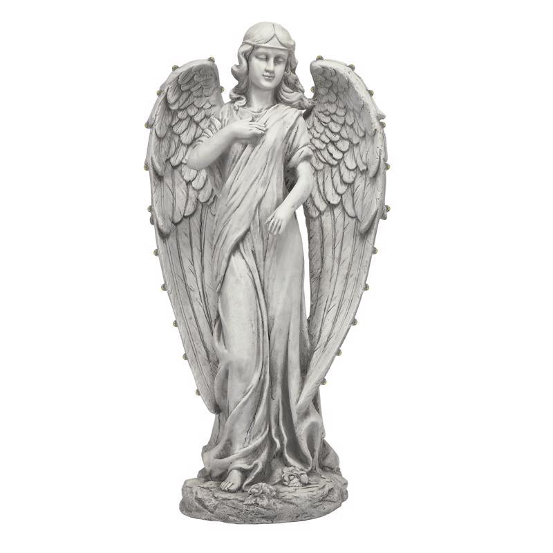 STATUE ANGEL WHTE 16X12"