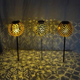 Alpine Assorted Metal 21 in. H Lantern Solar Garden Stake