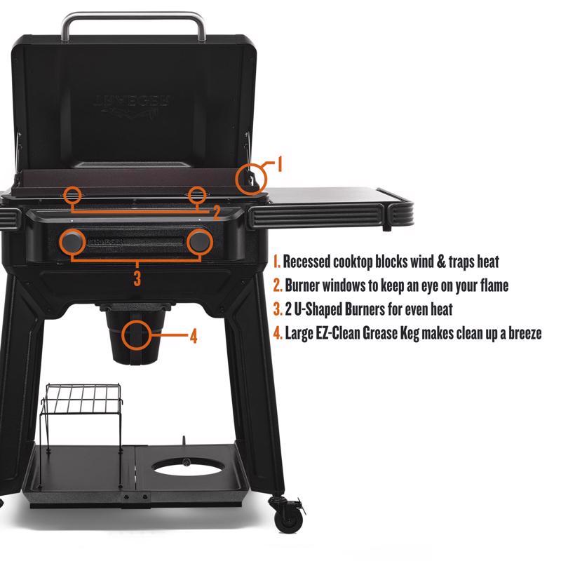 Traeger Flatrock 2 Burner Liquid Propane Outdoor Griddle Black