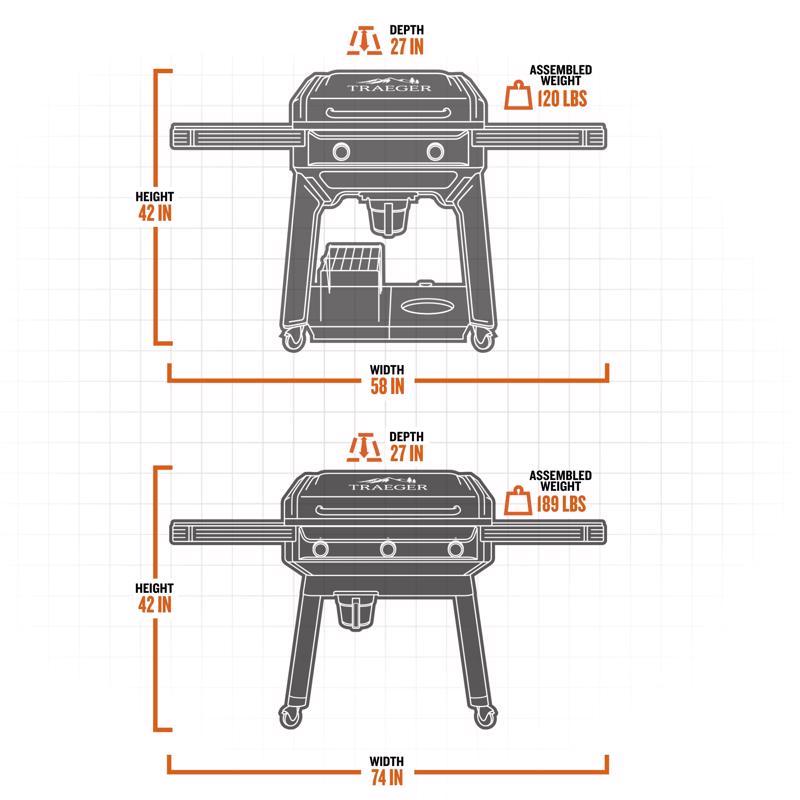 Traeger Flatrock 2 Burner Liquid Propane Outdoor Griddle Black