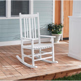 Living Accents White Wood Frame Casual Rocking Chair